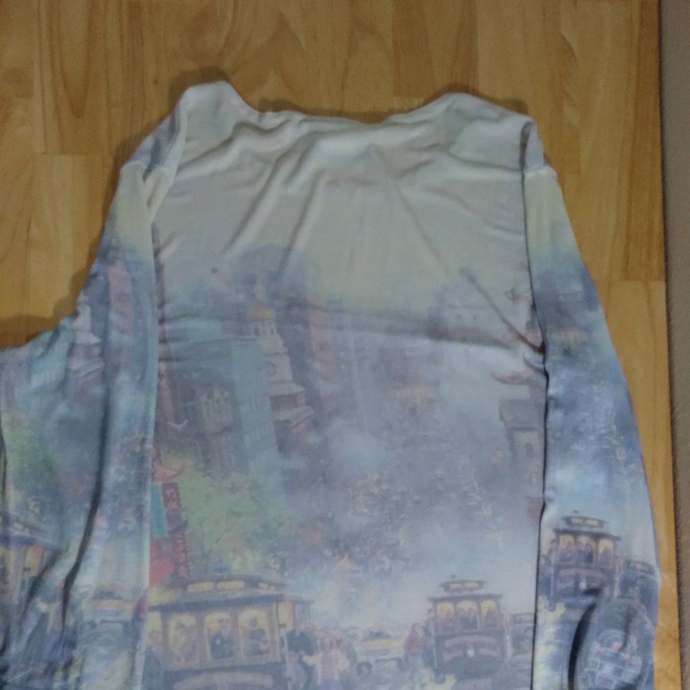 Vintage Amanda Hong Kong AOP Illustration Shirt Blouse - Picture 7 of 8